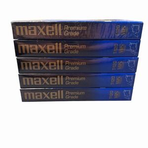 9 Factory Sealed Maxell Premium High Grade T-120 Blank VHS Tapes